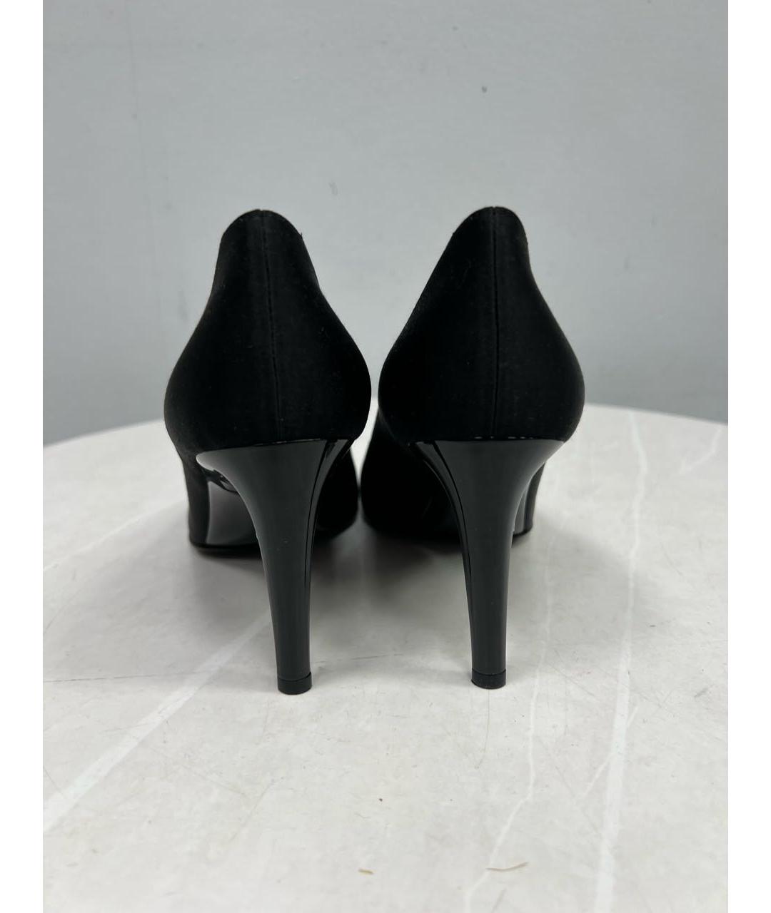 CHANEL Черные текстильные туфли, фото 3