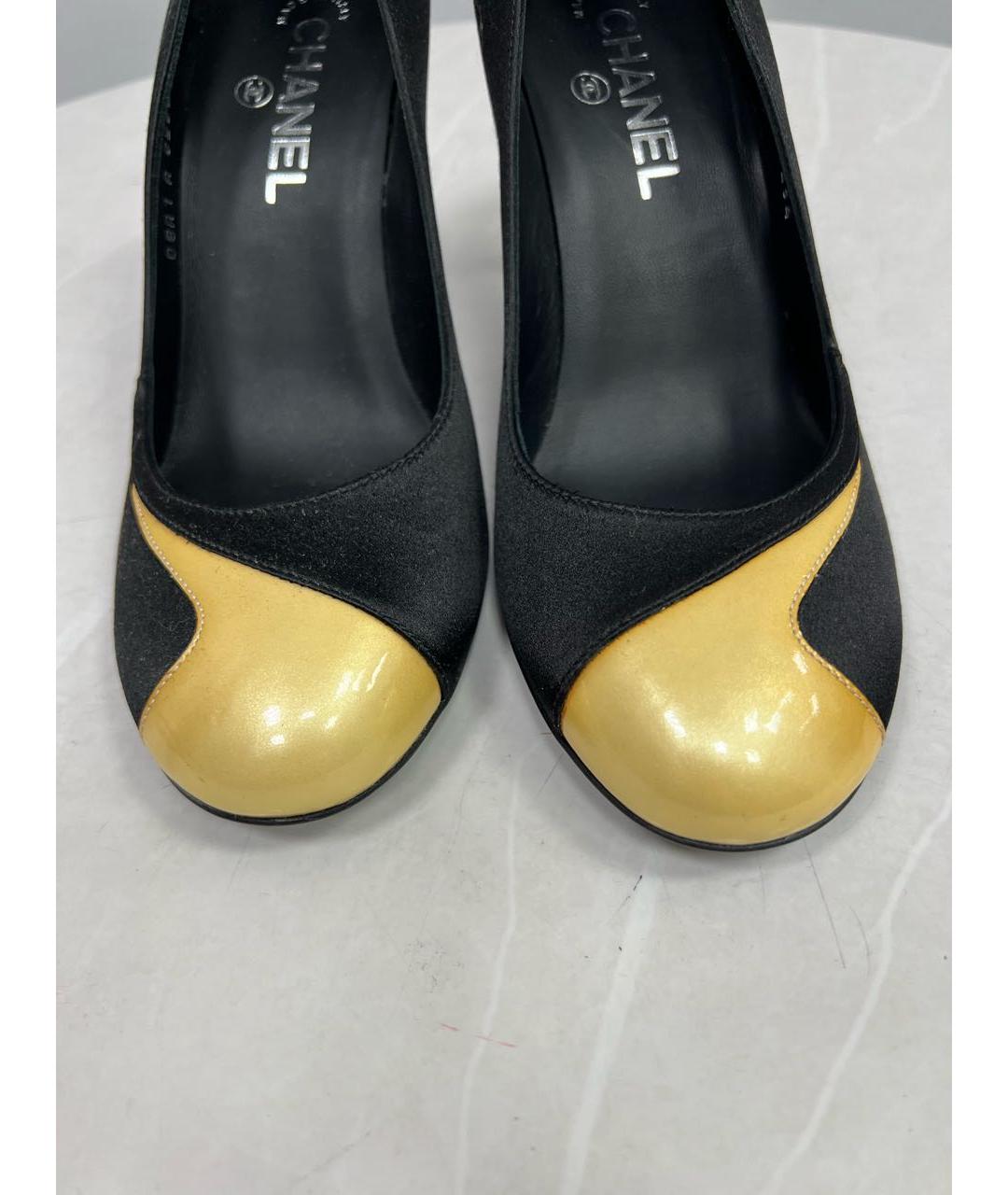 CHANEL Черные текстильные туфли, фото 6