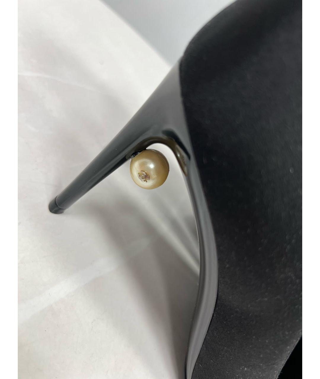 CHANEL Черные текстильные туфли, фото 2