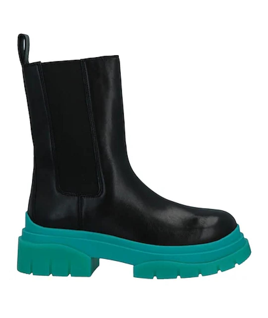 BOTTEGA VENETA Черные кожаные ботинки, фото 1