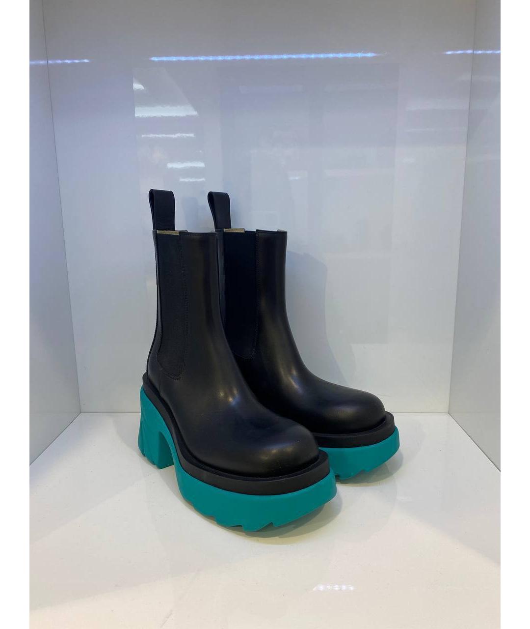 BOTTEGA VENETA Черные кожаные ботинки, фото 2