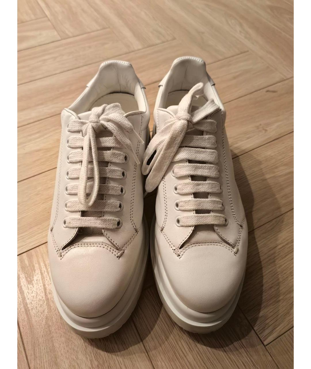 MM6 MAISON MARGIELA Белые кожаные ботинки, фото 2