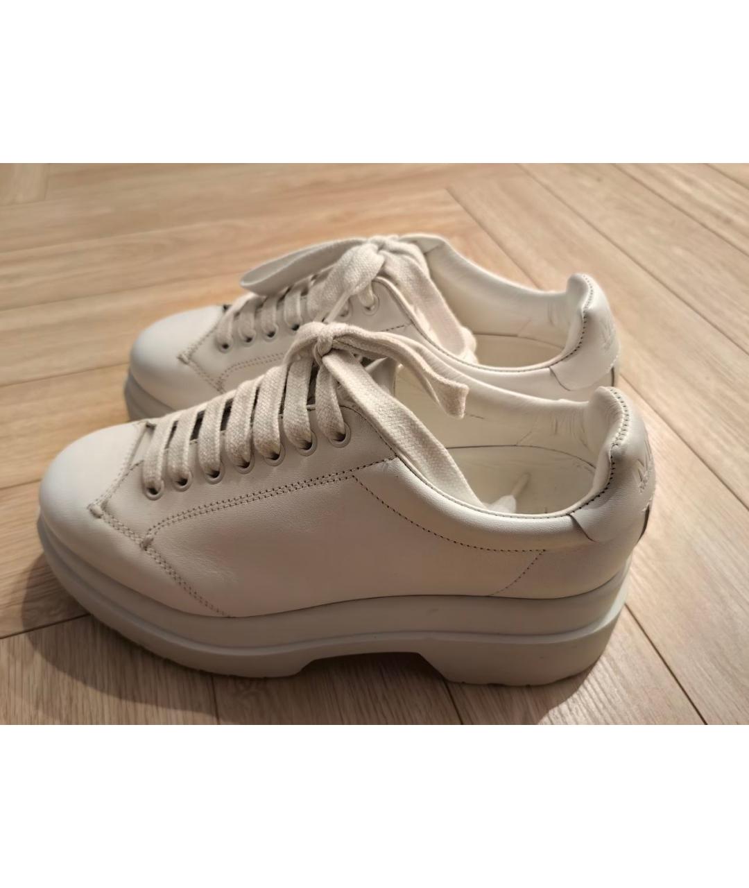 MM6 MAISON MARGIELA Белые кожаные ботинки, фото 5