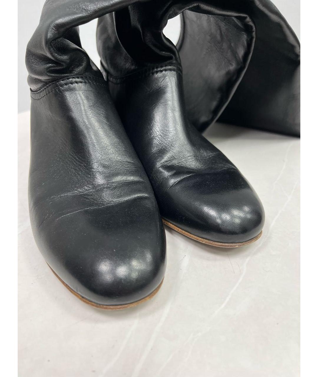 CHANEL Черные кожаные сапоги, фото 3