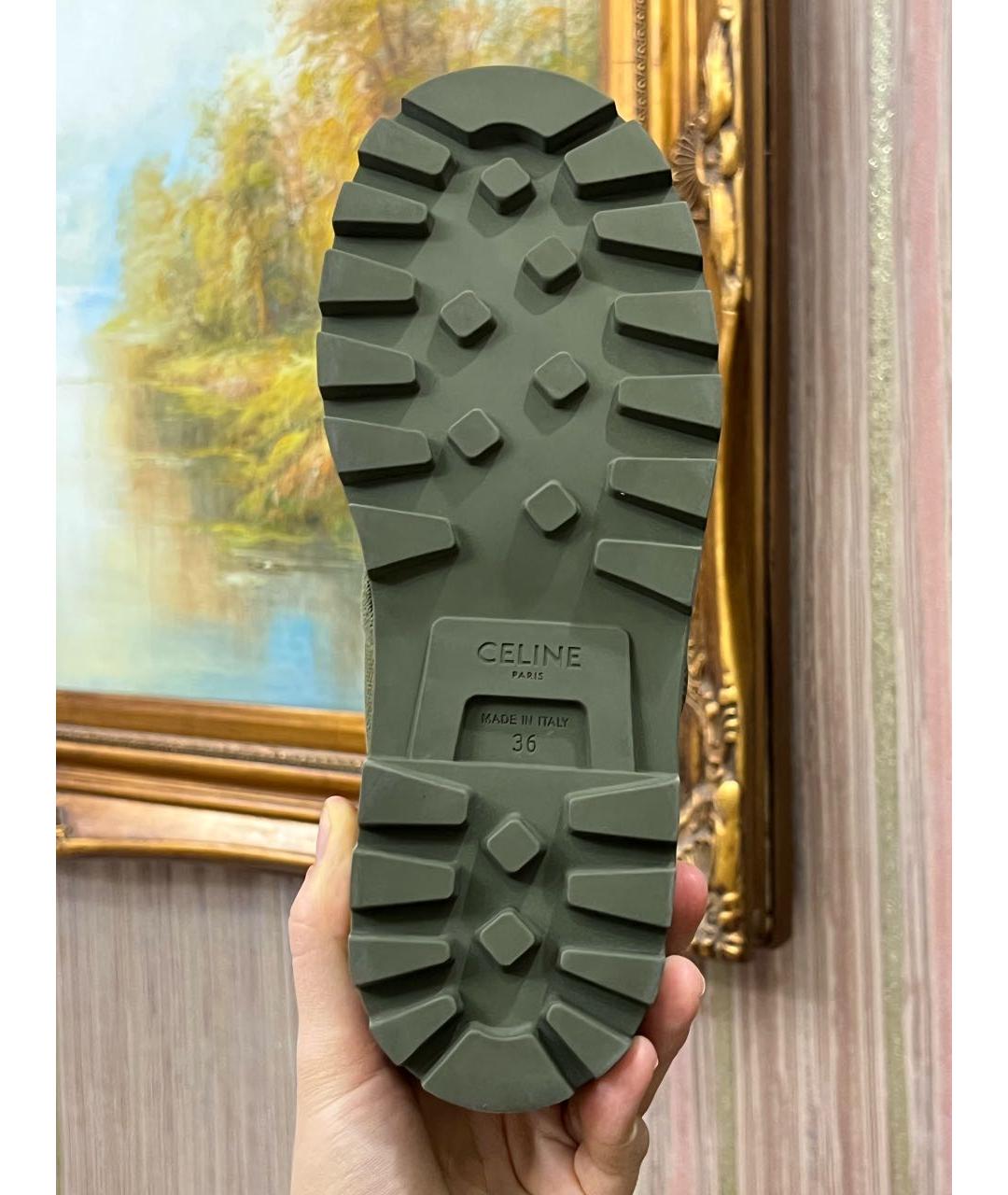 CELINE Хаки ботинки, фото 6