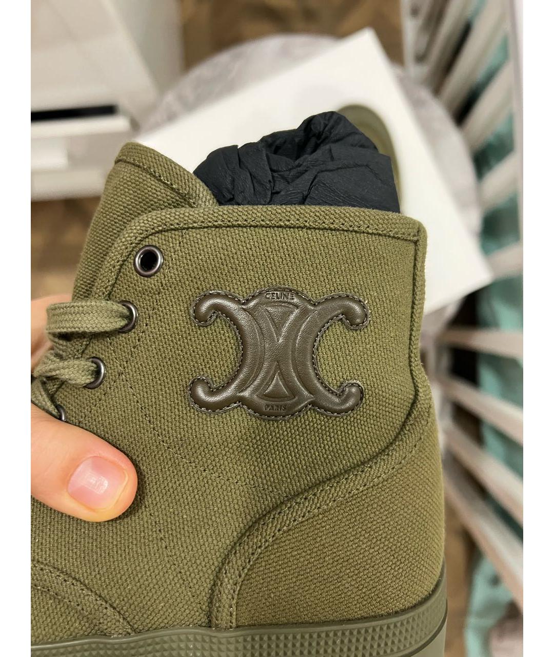 CELINE Хаки ботинки, фото 5