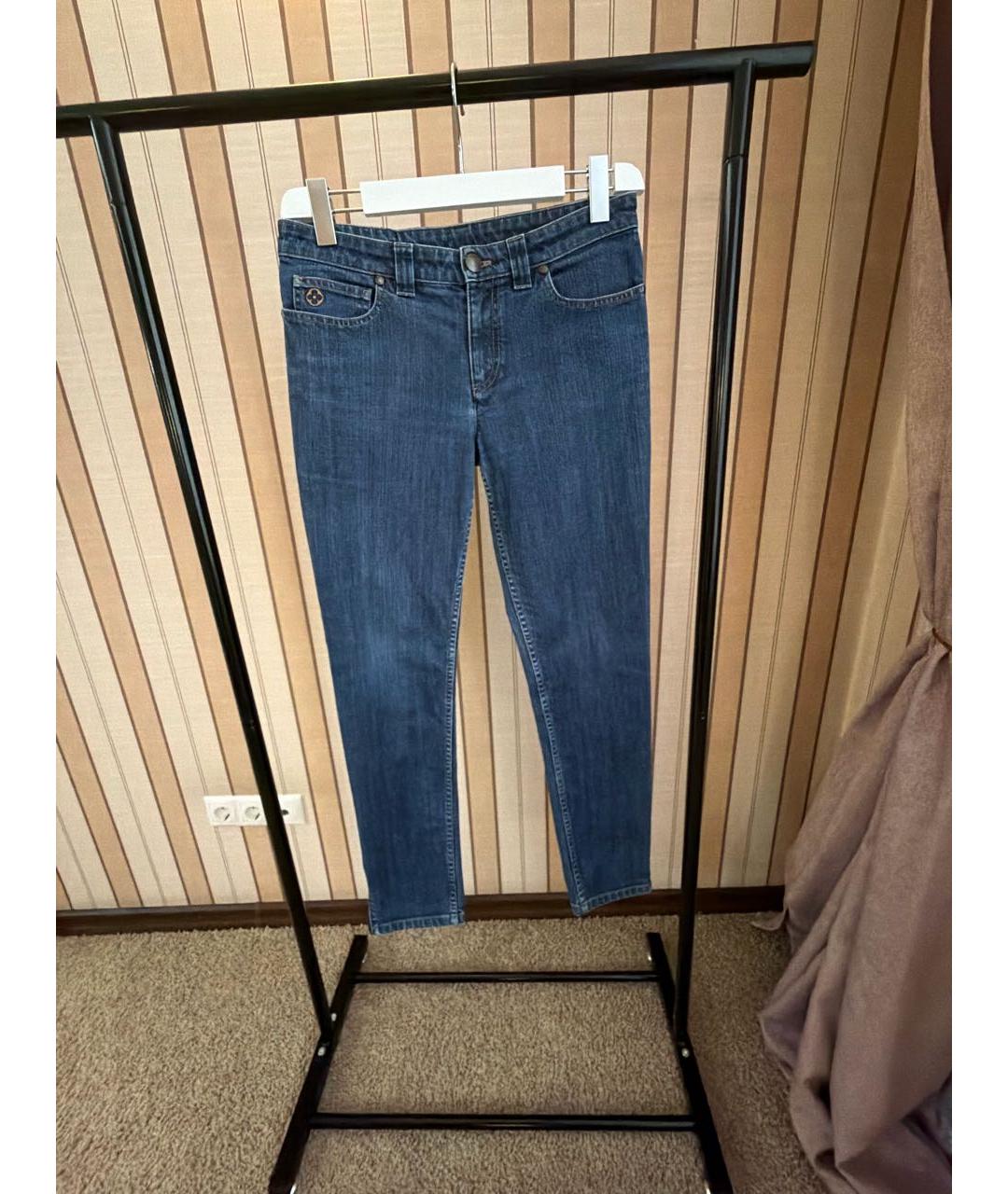 LOUIS VUITTON Темно-синие хлопковые прямые джинсы, фото 9