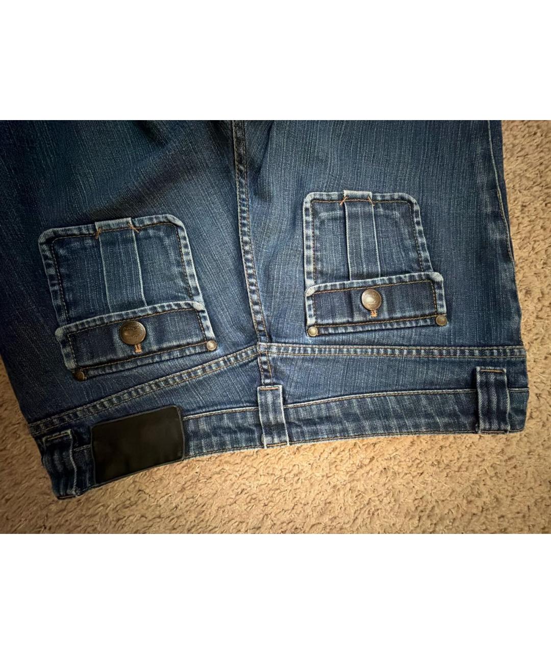 LOUIS VUITTON Темно-синие хлопковые прямые джинсы, фото 4