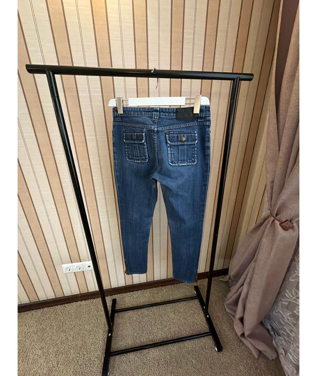 LOUIS VUITTON Темно-синие хлопковые прямые джинсы, фото 2