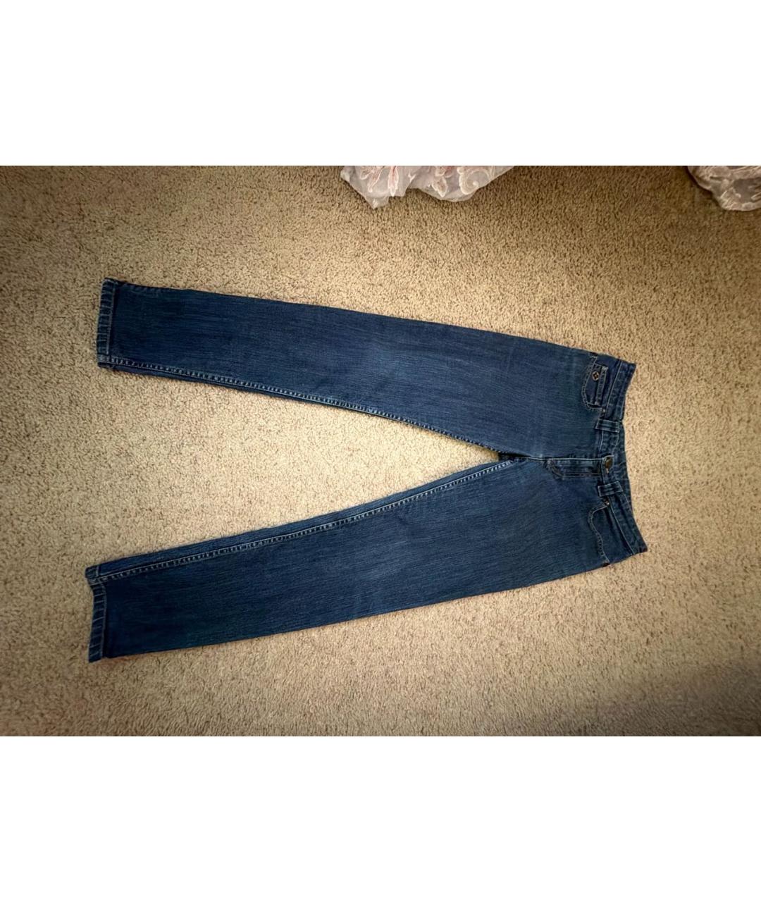 LOUIS VUITTON Темно-синие хлопковые прямые джинсы, фото 8