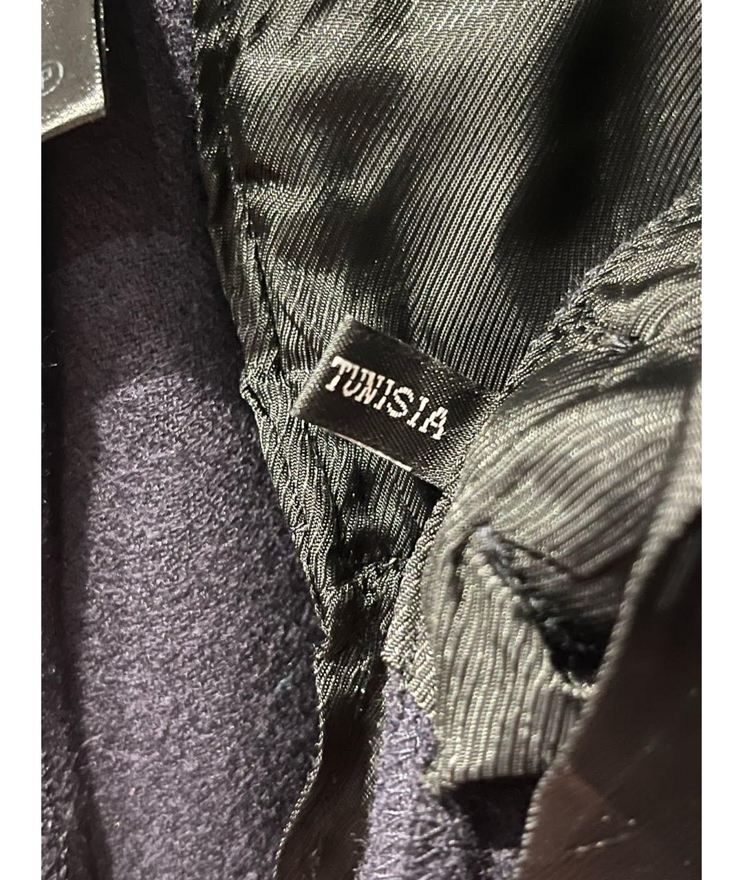 ANN DEMEULEMEESTER Темно-синие шерстяные прямые брюки, фото 6