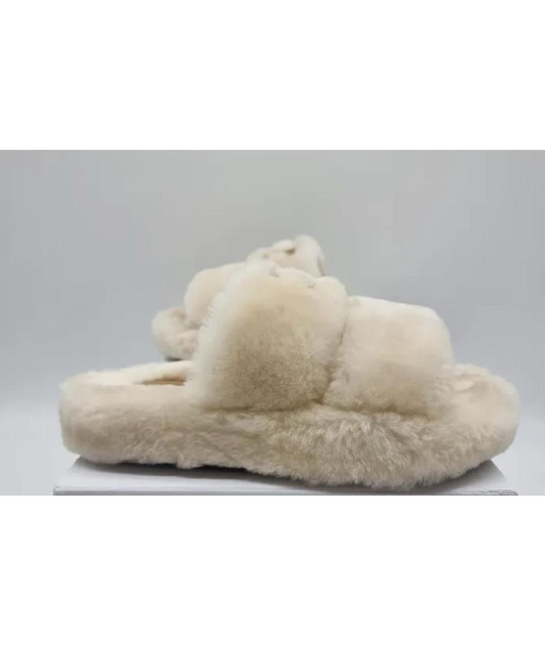 CELINE Бежевые шлепанцы, фото 4