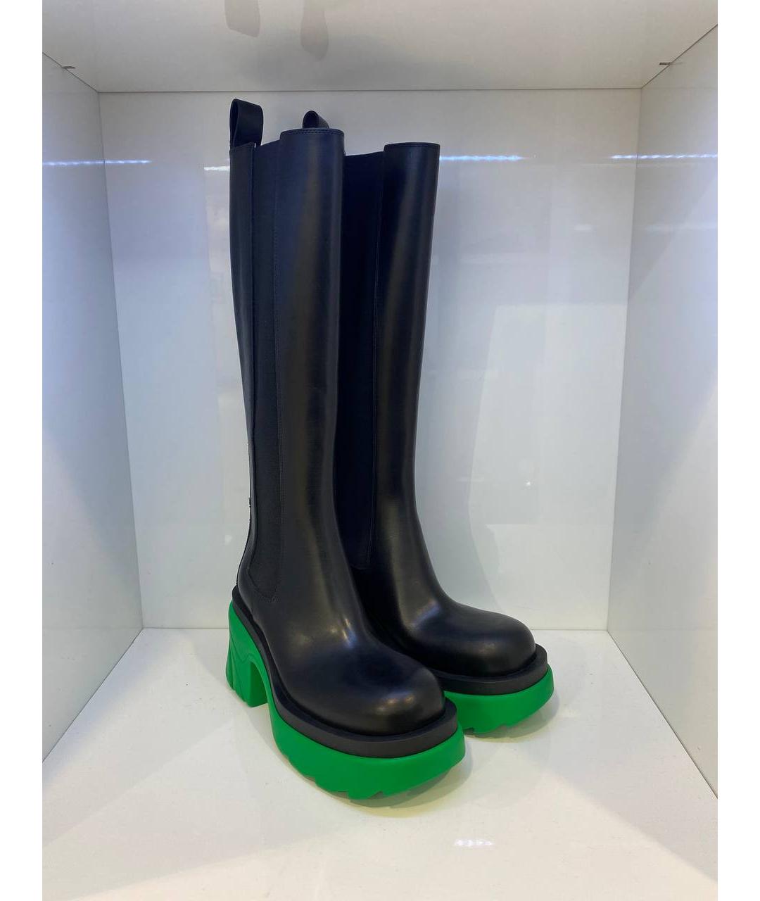 BOTTEGA VENETA Черные кожаные сапоги, фото 2