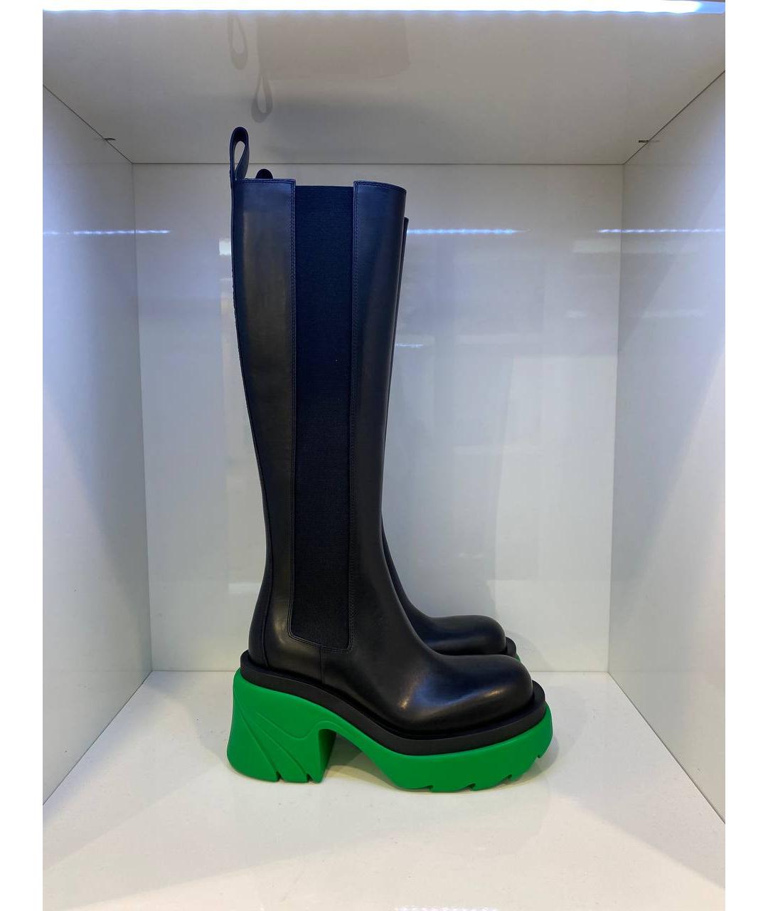 BOTTEGA VENETA Черные кожаные сапоги, фото 3