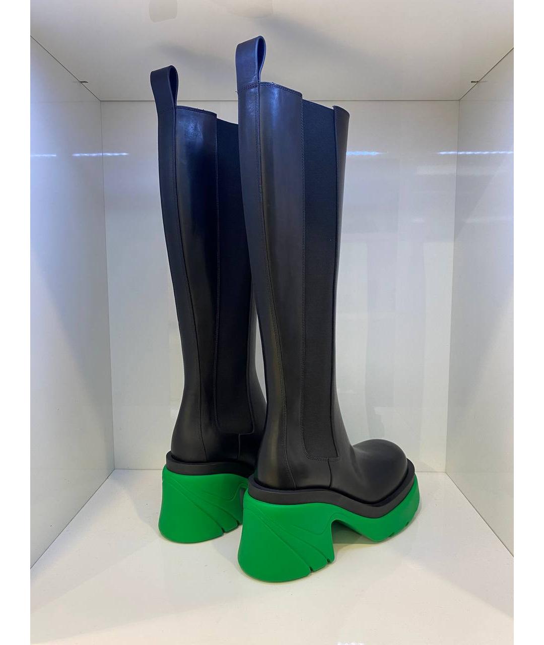 BOTTEGA VENETA Черные кожаные сапоги, фото 4