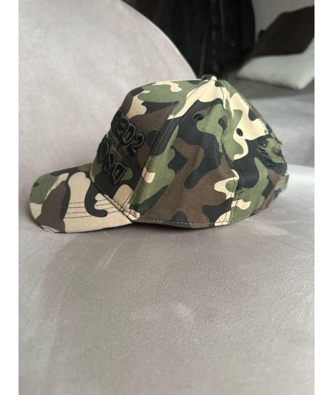 DSQUARED2 Хаки хлопковая кепка/бейсболка, фото 3