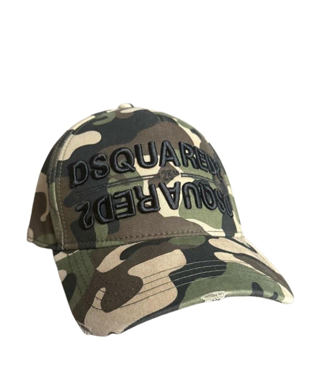 DSQUARED2 Хаки хлопковая кепка/бейсболка, фото 1