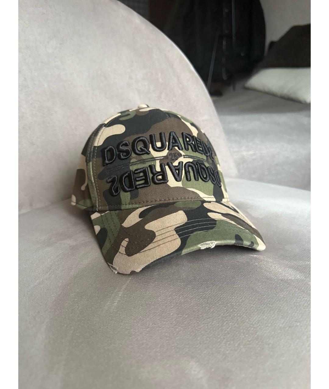 DSQUARED2 Хаки хлопковая кепка/бейсболка, фото 8