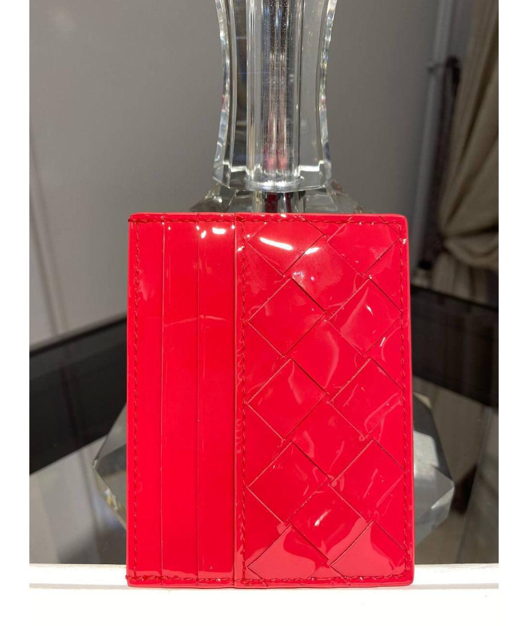 BOTTEGA VENETA Красный кожаный кардхолдер, фото 3