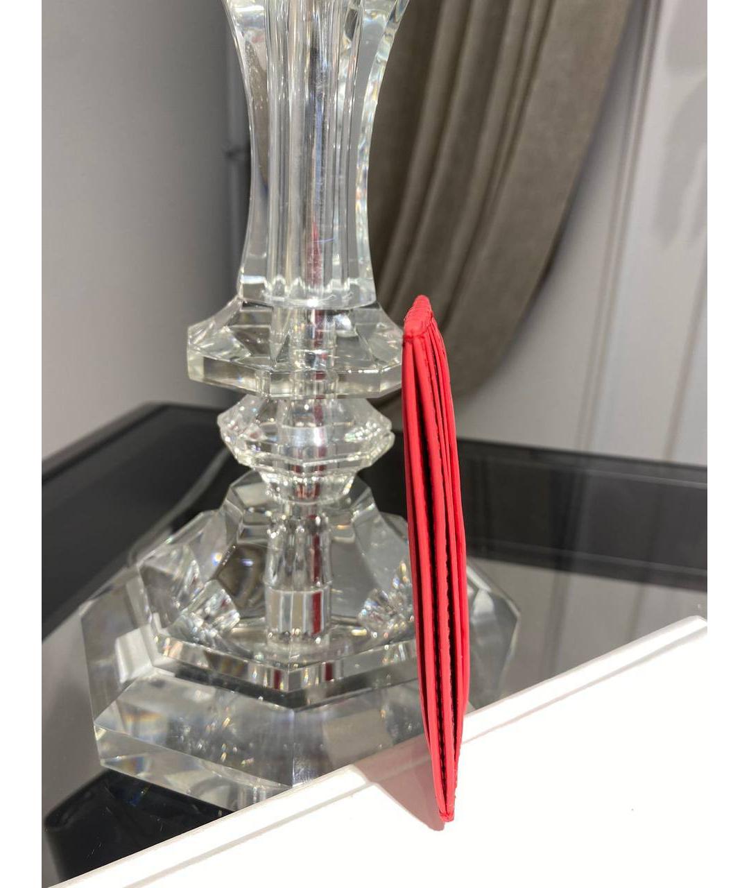 BOTTEGA VENETA Красный кожаный кардхолдер, фото 4