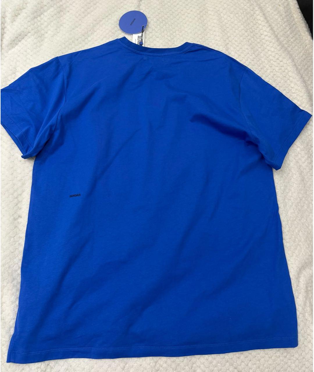 THE PANGAIA Синяя хлопковая футболка, фото 5