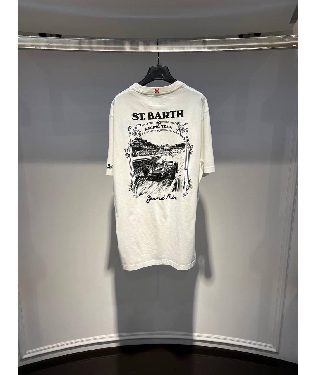MC2 SAINT BARTH Белая хлопковая футболка, фото 2