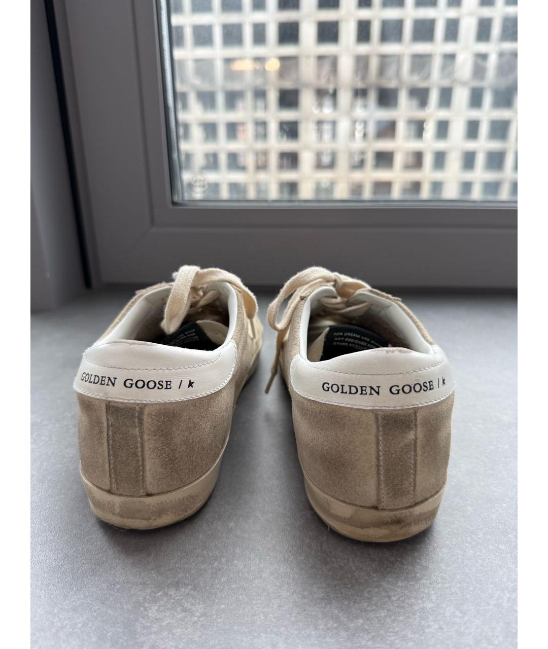 GOLDEN GOOSE DELUXE BRAND Бежевые замшевые кеды, фото 4