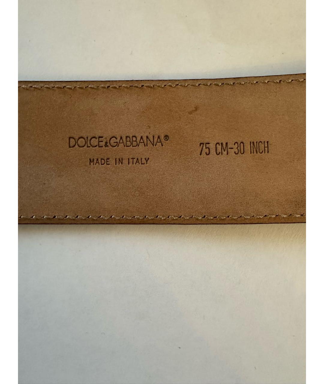 DOLCE&GABBANA Черный ремень из лакированной кожи, фото 3