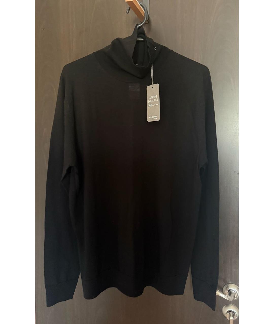 FALCONERI Черная шерстяная водолазка, фото 8