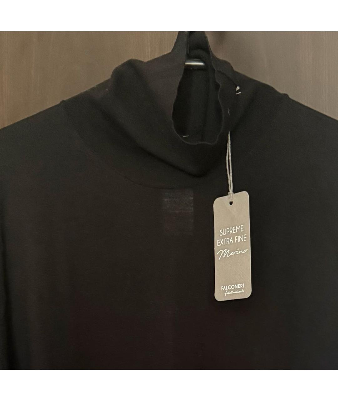 FALCONERI Черная шерстяная водолазка, фото 3