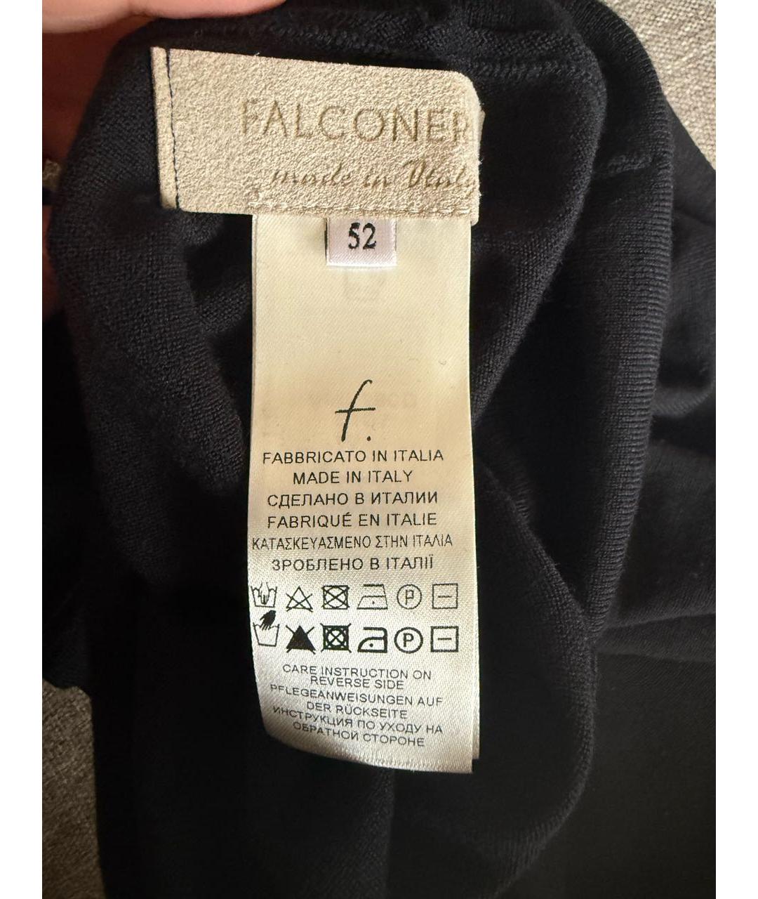 FALCONERI Черная шерстяная водолазка, фото 4
