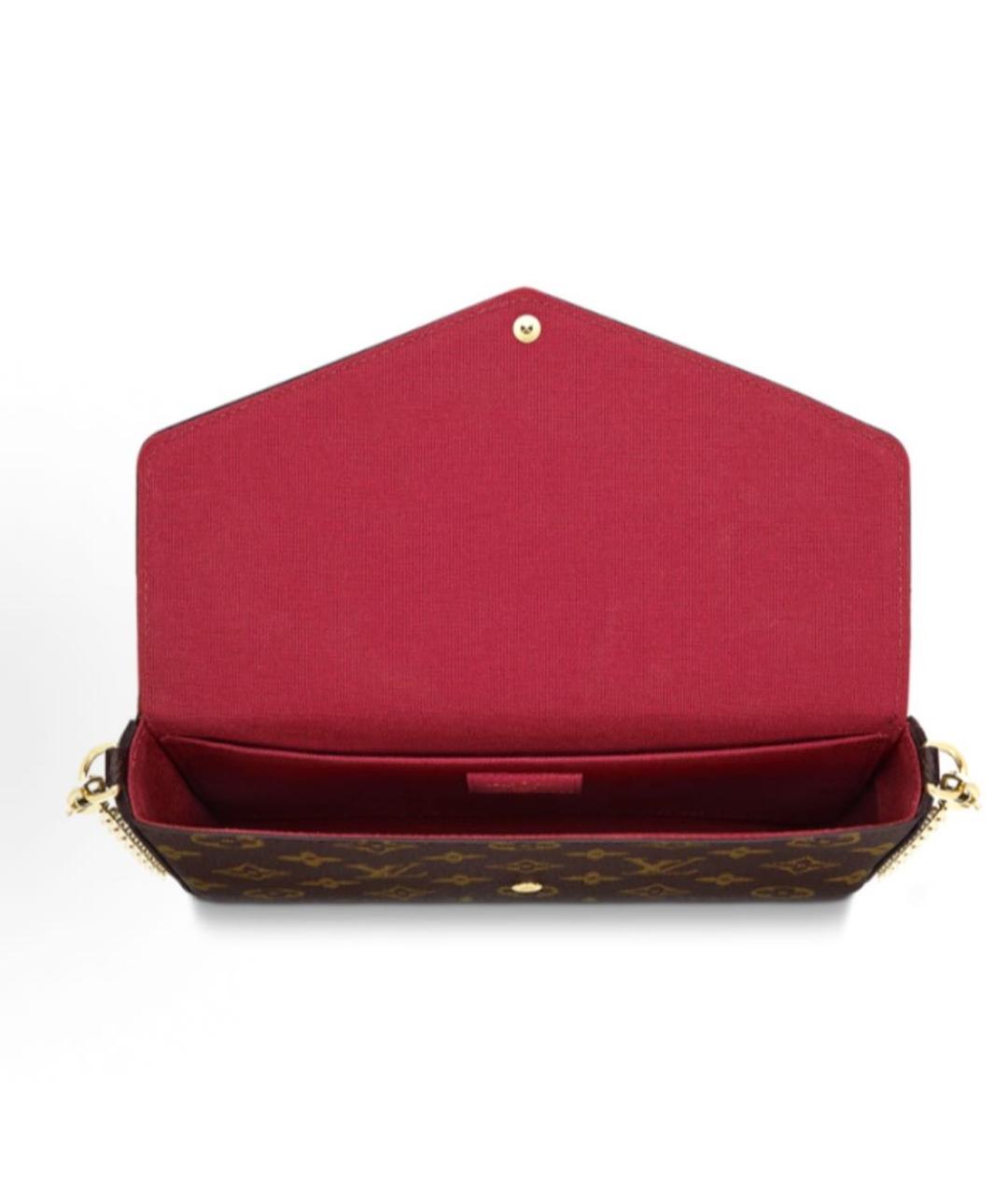 LOUIS VUITTON Коричневая кожаная сумка через плечо, фото 4