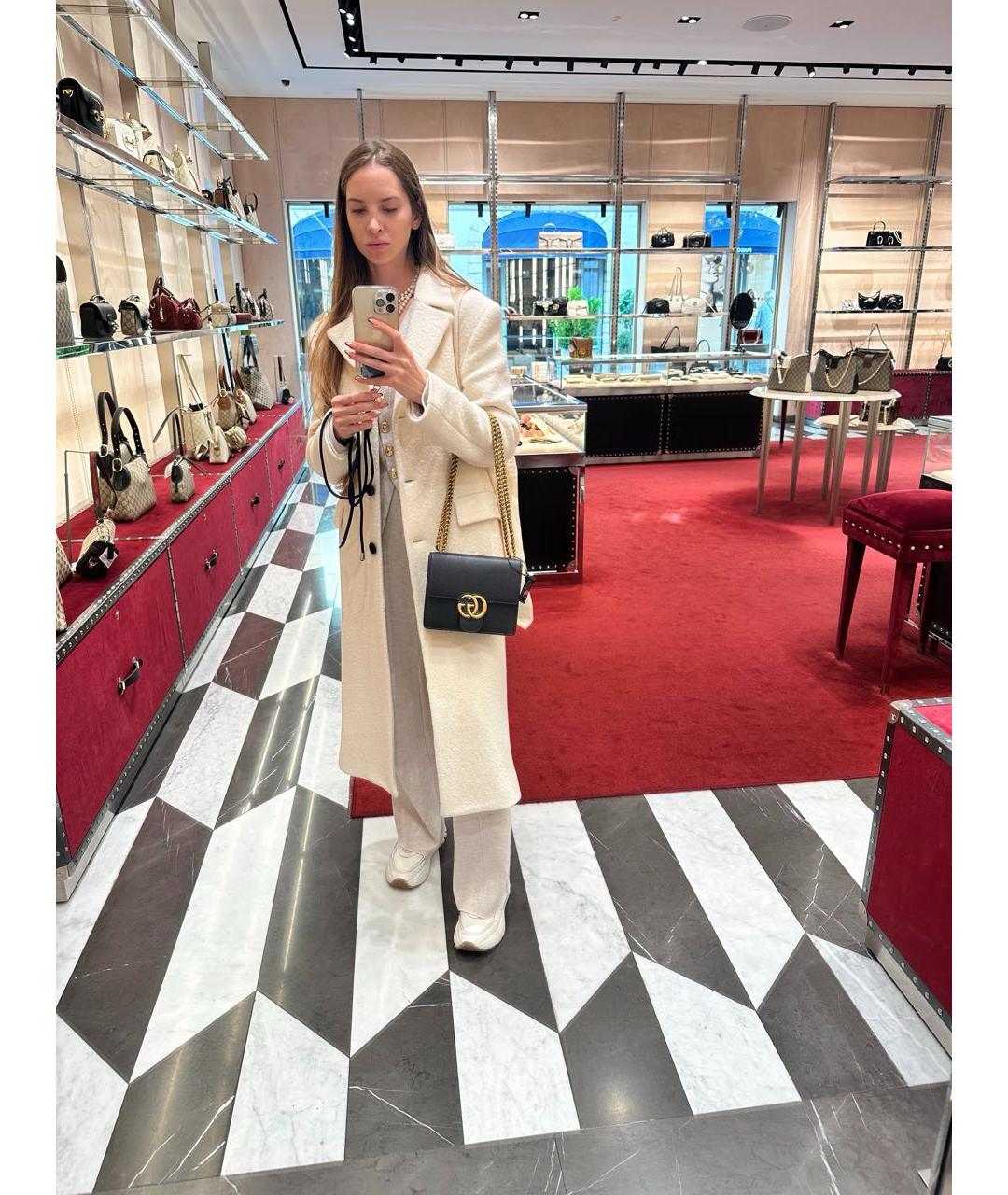 GUCCI Черная кожаная сумка через плечо, фото 7