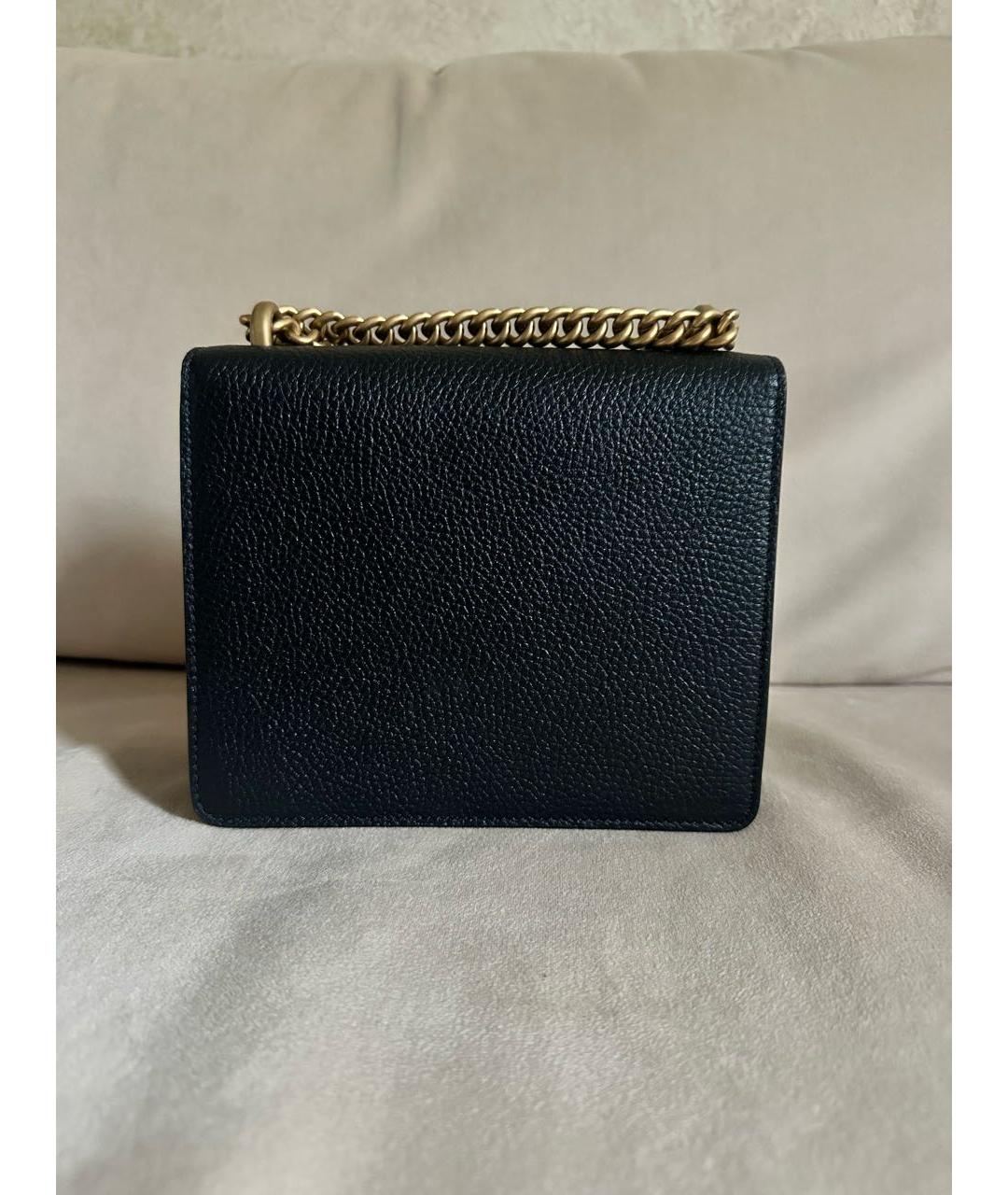 GUCCI Черная кожаная сумка через плечо, фото 3