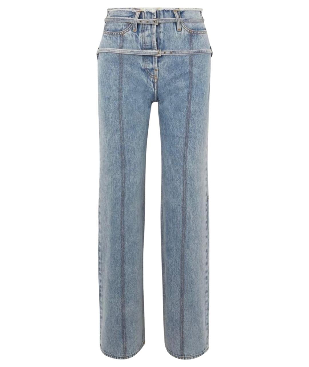 JACQUEMUS Голубые хлопковые прямые джинсы, фото 1