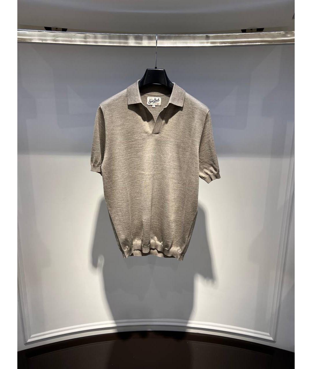 MC2 SAINT BARTH Бежевое поло с коротким рукавом, фото 3