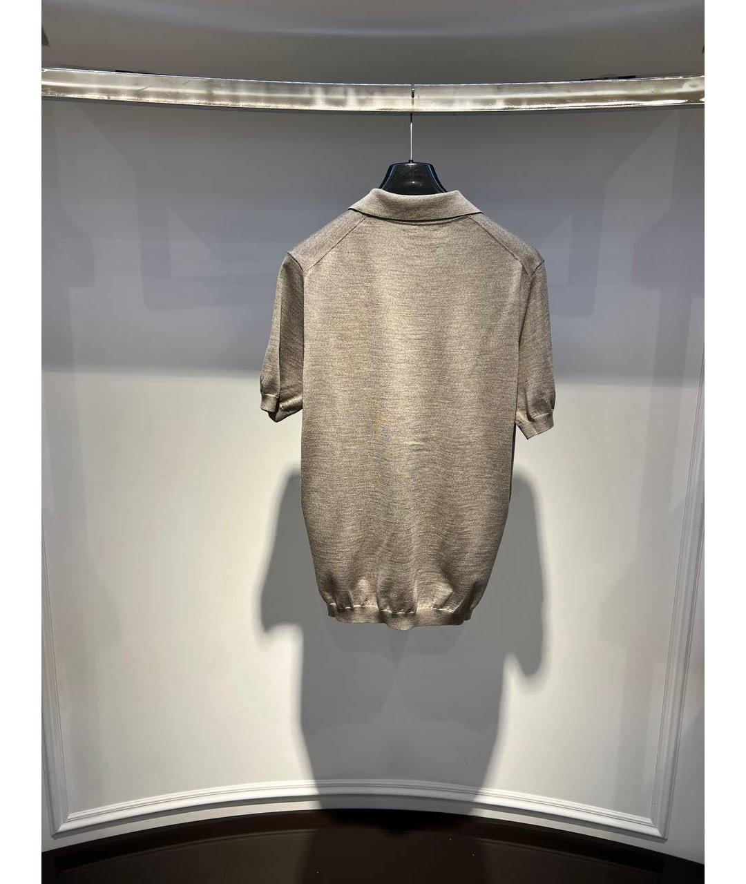 MC2 SAINT BARTH Бежевое поло с коротким рукавом, фото 2