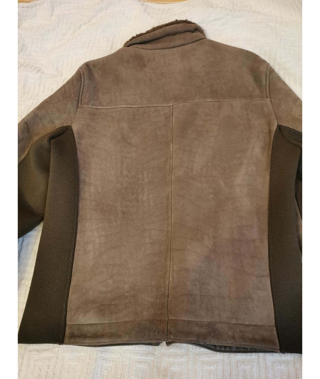 TRUSSARDI Коричневая замшевая дубленка/шуба, фото 2