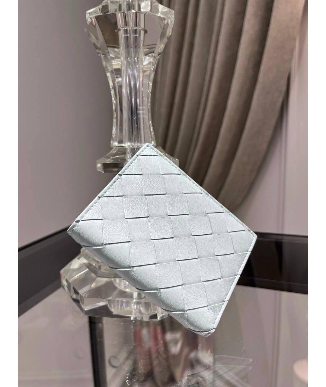 BOTTEGA VENETA Белый кожаный кошелек, фото 2