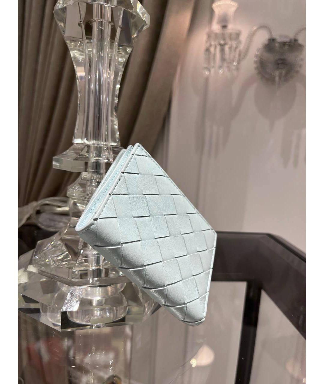 BOTTEGA VENETA Белый кожаный кошелек, фото 3