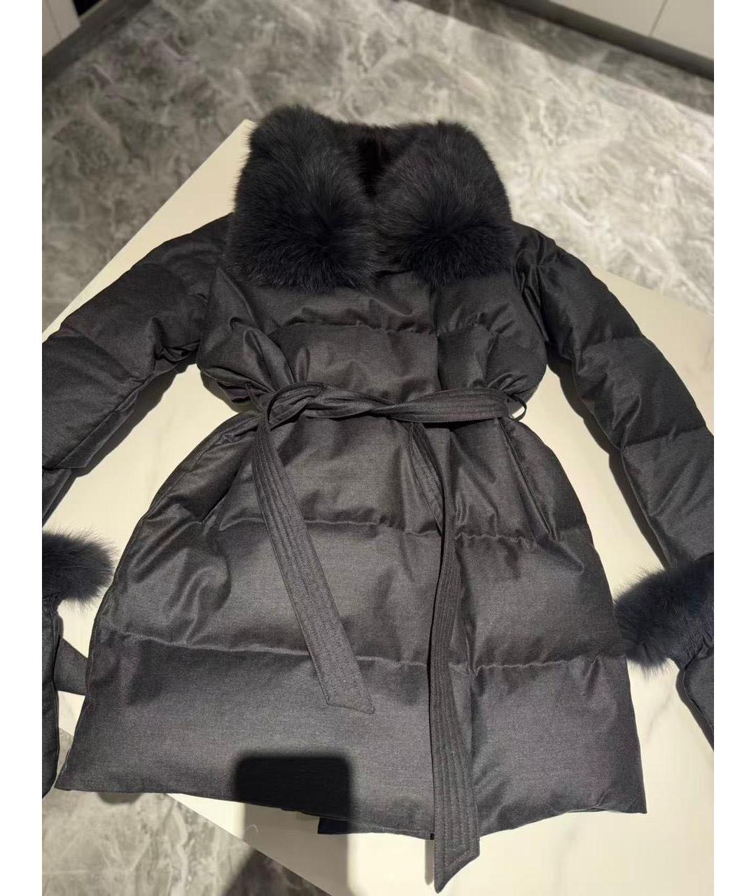 YVES SALOMON Антрацитовый пуховик, фото 9