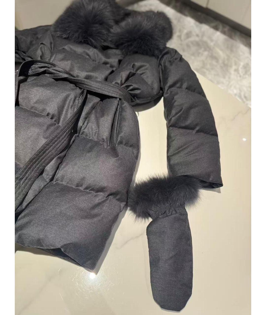 YVES SALOMON Антрацитовый пуховик, фото 5