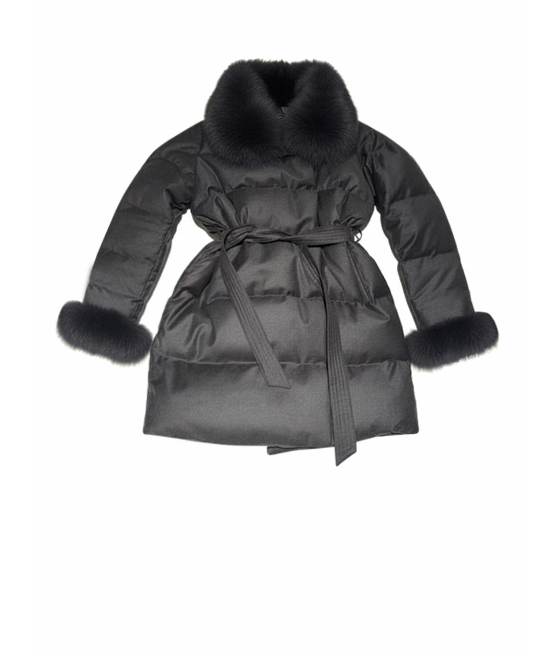 YVES SALOMON Антрацитовый пуховик, фото 1