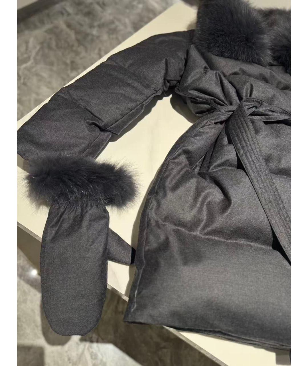 YVES SALOMON Антрацитовый пуховик, фото 3