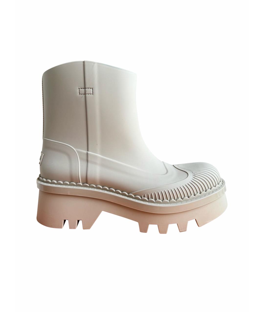 CHLOE Бежевые резиновые сапоги, фото 1