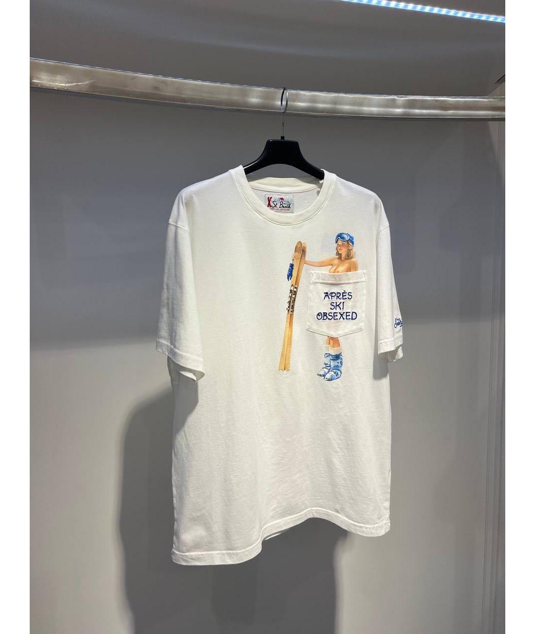 MC2 SAINT BARTH Белая хлопковая футболка, фото 2