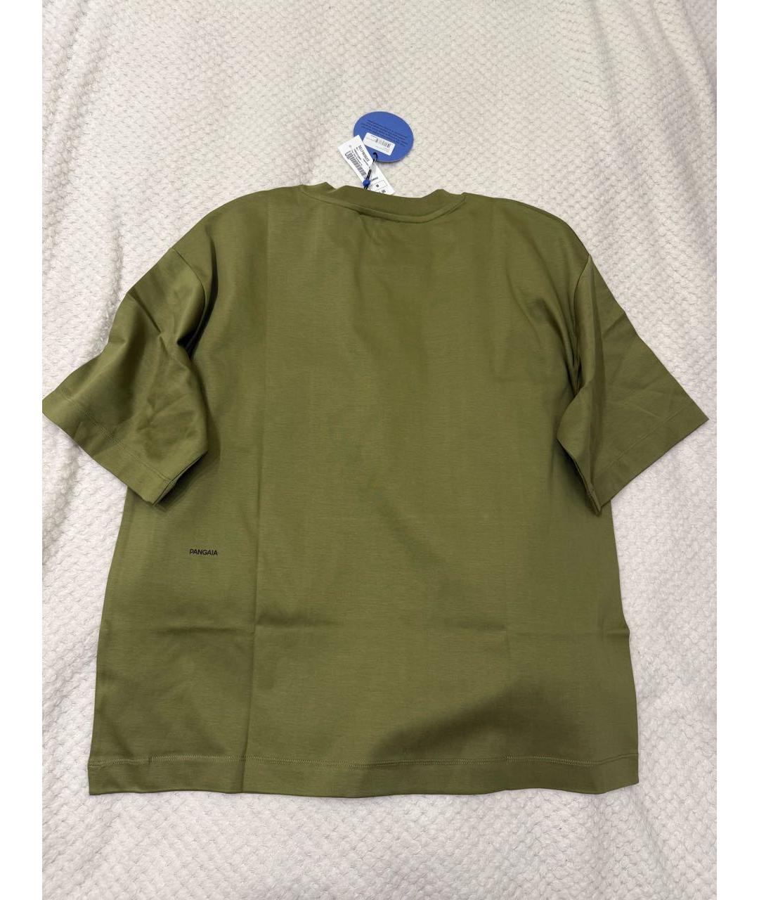 THE PANGAIA Хаки хлопковая футболка, фото 6