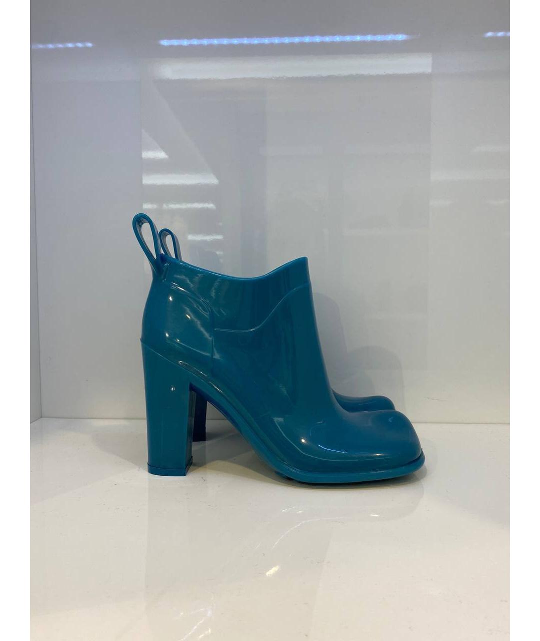 BOTTEGA VENETA Голубые резиновые ботинки, фото 3