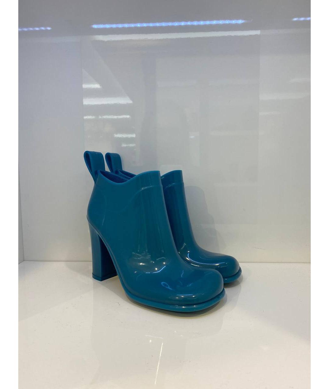 BOTTEGA VENETA Голубые резиновые ботинки, фото 2
