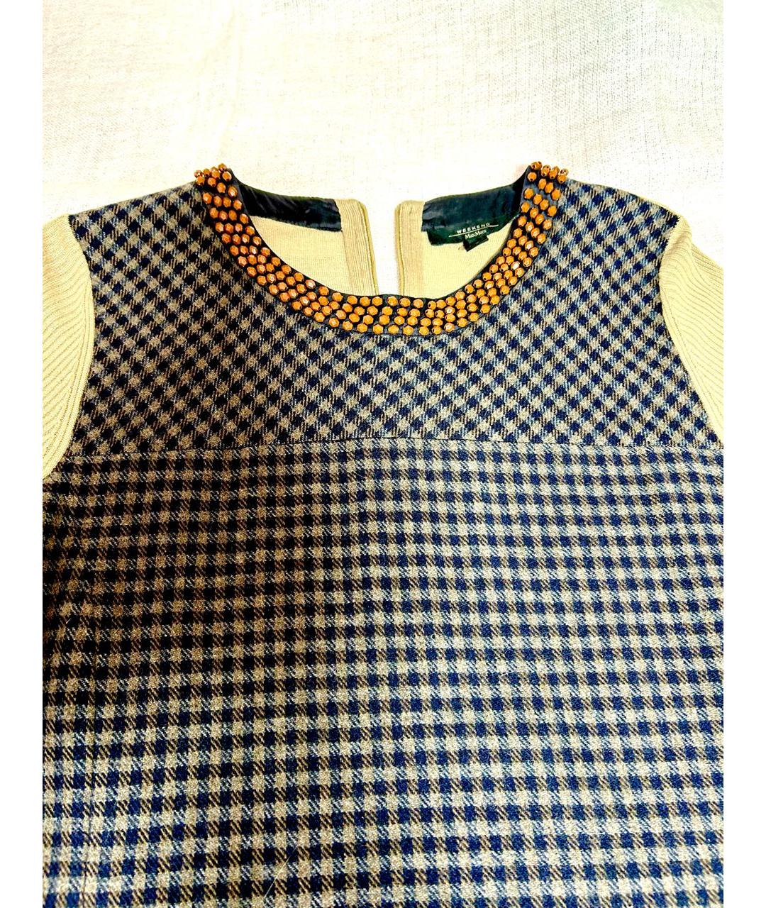 MAX MARA Бежевое шерстяное повседневное платье, фото 4